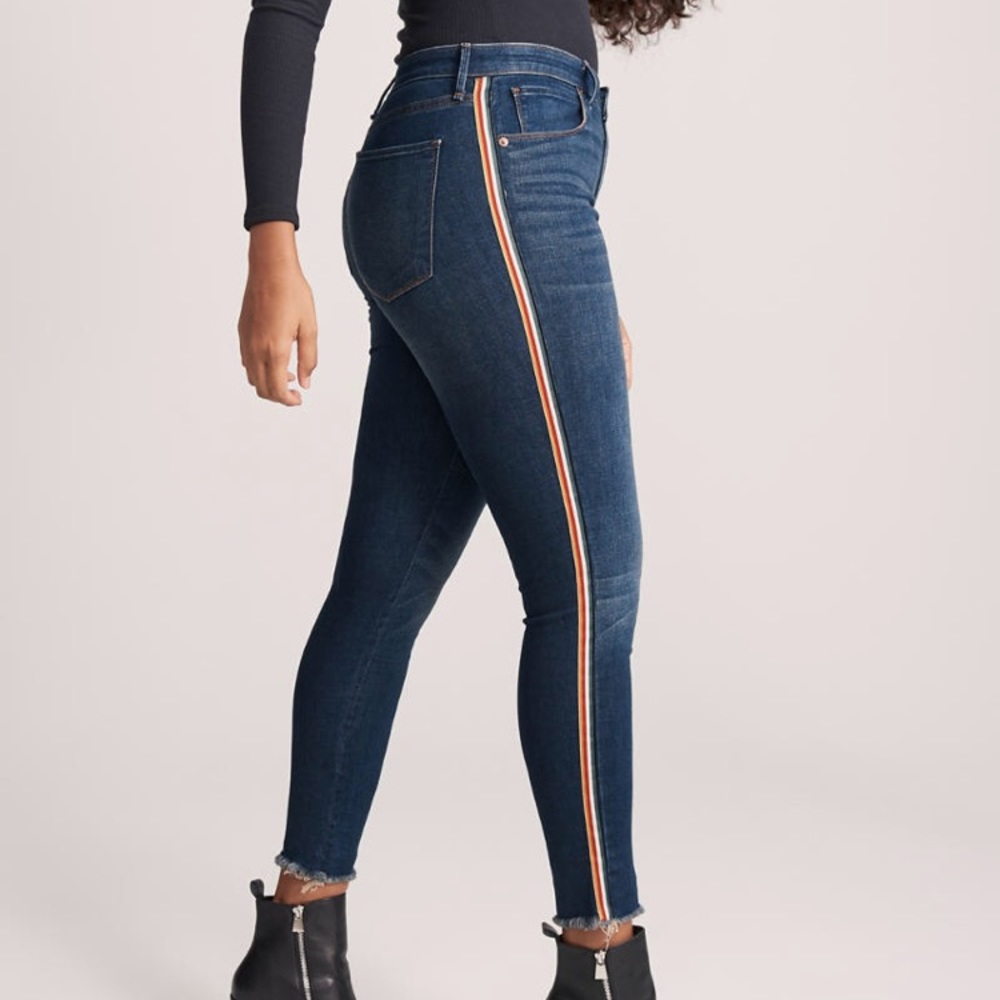Abercromie side stripe jeans